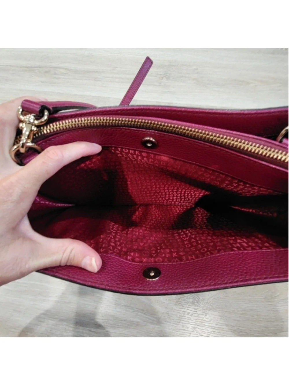 Kate Spade Satchel Bag Womens Medium Burgundy Leather Mulberry Street Crossbody
